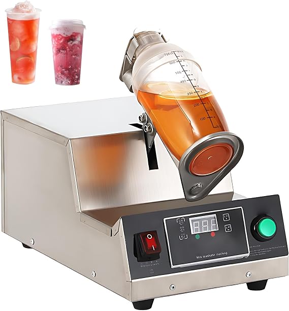 Electric Milk Tea Shaker, Automatic Cocktail Shaking Machine with Smart Control Panel, Timer up to 180s, for Coffee, Juice, Milkshakes, 350-700ML Capacity