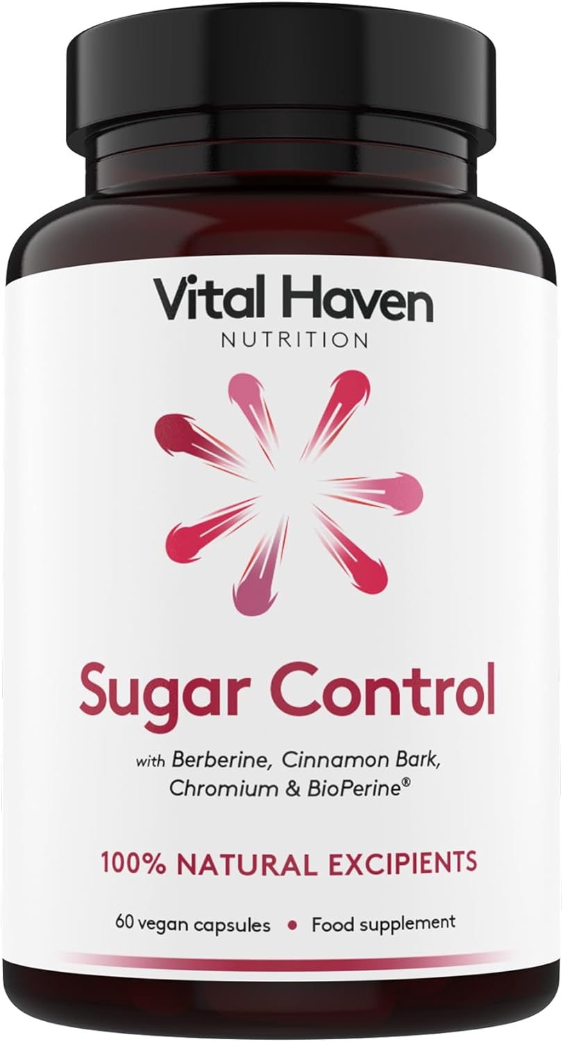 Blood Sugar Control Supplement Berberine  Cinnamon  Chromium - UK Made