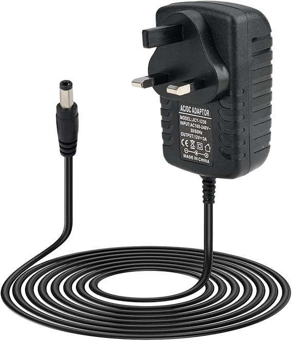 12V 3A Power Adapter, AC 100-240V to DC 12V Power Supply UK Plug