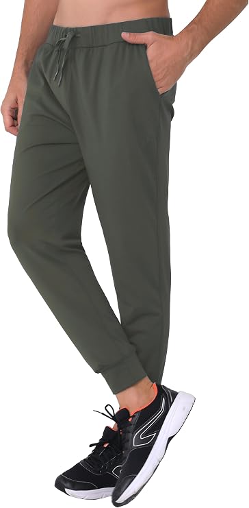 27" Inseam Athletic Jogger Pants for Short Men 7/8 Quick Dry Workout Tapered Stretch Sweatpants Casual
