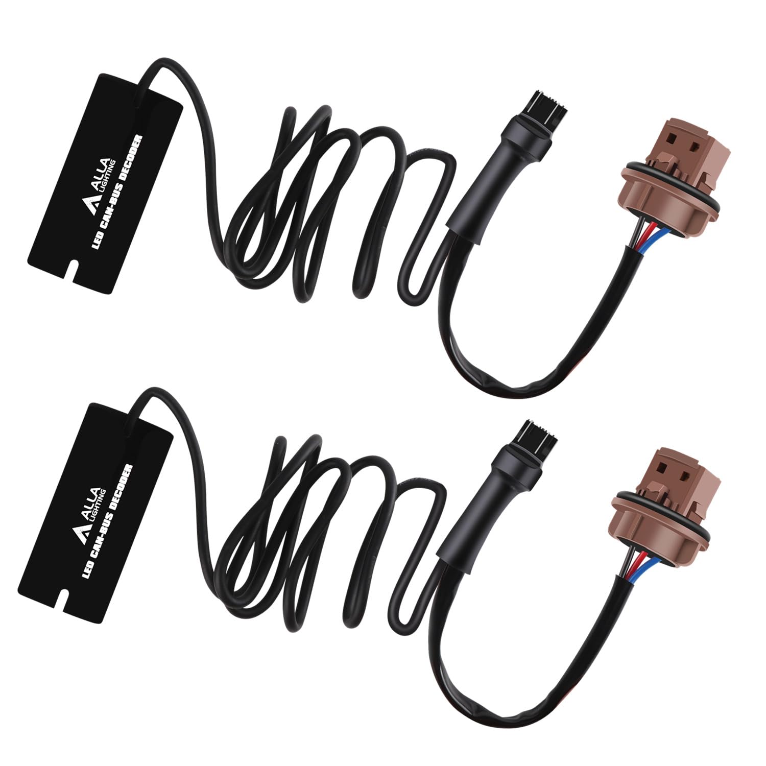 Alla Lighting LED Decoders for Anti-Flicker Fix Turn Signal Lights Bulbs Hyper Flash Resistor Adapter Harness KitsFix Error Free Codes
