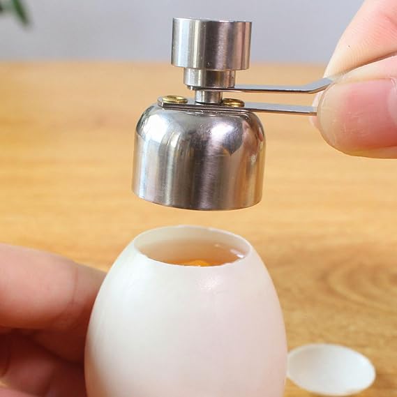 Egg Cracker Topper, Egg Cracker Tool, Egg Opener Topper Cutter, Eggshell Cutter Kitchen Remover Tool for Raw, Soft or Hard Boiled Egg