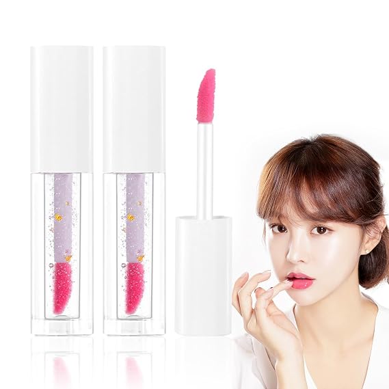 Boss Up Lip Oil,Boss Up Cosmetics Color Changing Lip Glow Oil,Boss Up Lip Gloss Transparent Moisturizing Transparent Plumping Lip Oil Tinted Lip Care and Dry Lips (2 PCS)