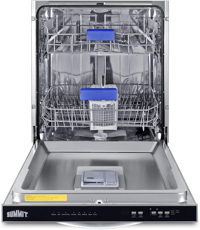 Summit 24" Dishwasher, Stainless Steel - DW244SSADA | ADA Compliant, ENERGY STAR Certified, 10 Place SettiNG Capacity