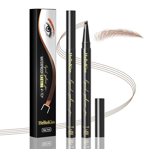 Microblading Eyebrow Pencils For Women,Eyebrow Pen,Brow Pencil,Long Lasting Waterproof And Sweat-Proof,4 Tip Precise Eye Brow Makeup Pen,Create Natural Hair-Like Brows