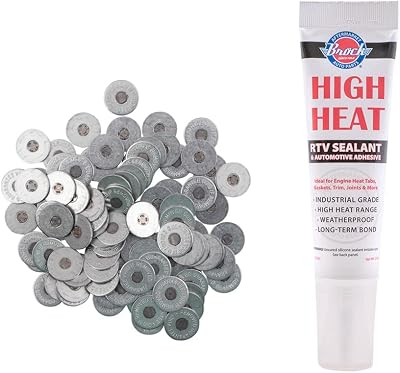 Brock GasolinePetrol Engine Heat Tabs with High Heat Adhesive -  Accurate - Center Melts At Approximately 260F126C -100 Heat Tabs Per Tube