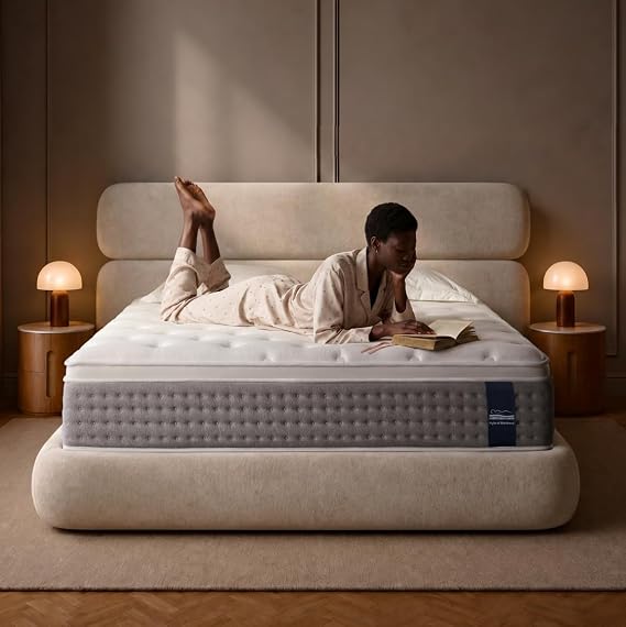 Queen Mattress, 12 Inch Hybrid Mattress with Memory Foam , Medium Firm,