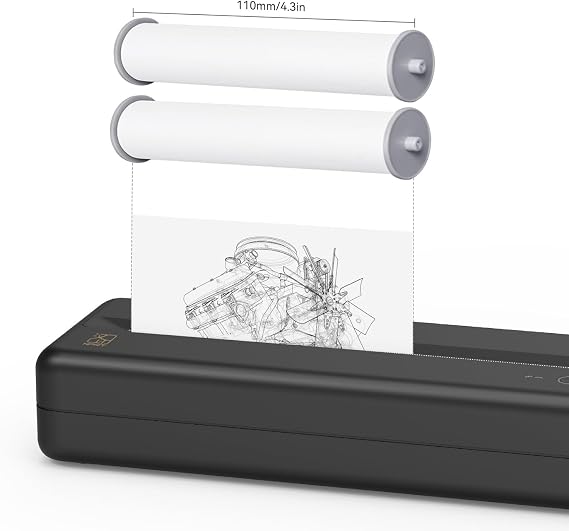 HPRT Printer Paper Rolls for MT810(2 Rolls | 4.3''x23')