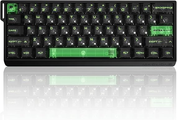 MADLIONS MAD 60 V2 Rapid Trigger RGB Gaming Keyboard,60% Hall Effect Magnetic Switch Wired Mechanical Keyboard with 8K Polling Rate 0.001mm RT PrecisionTransparent Keycaps for PC/Mac (Black)