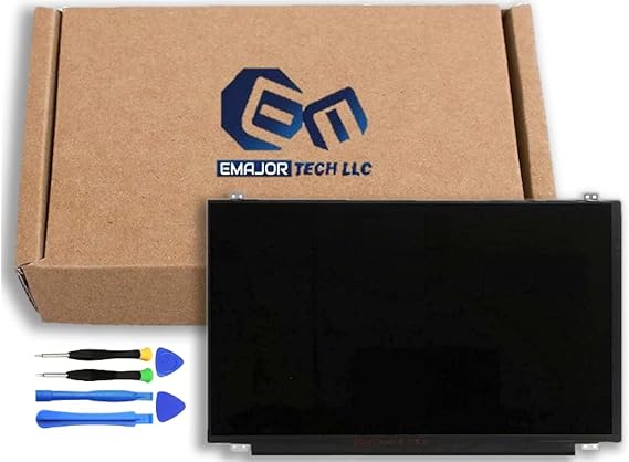 EM EMAJOR TECH New Screen Replacement for N156HGA-EAB Rev.C2 1920X1080 WUXGA FHD Non-Touch LCD LED Display with Tools
