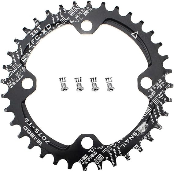 CYSKY 104 BCD Chainring 30T to 52T Narrow Wide Chainring with Sprocket Bolts for 1x Set-up Road Bike Mountain Bike BMX MTB Gravel Ebike