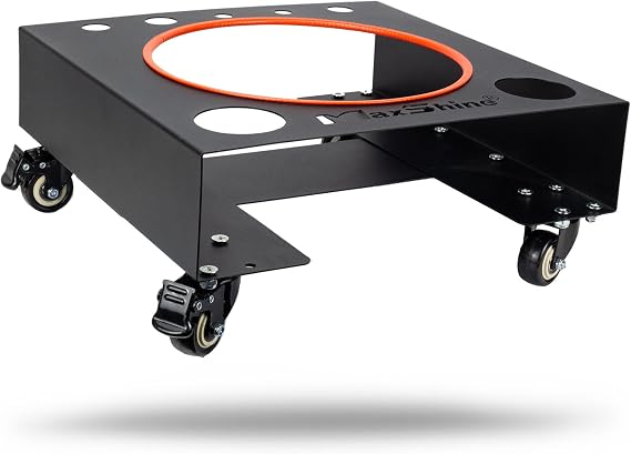 Maxshine Universal Steel Bucket Dolly | H12, Metal, 15.74"x15.74"x7.48" | Steel Construction, Integrated Tool Storage, Locking Wheels | Detailing Bucket Dolly Organizer