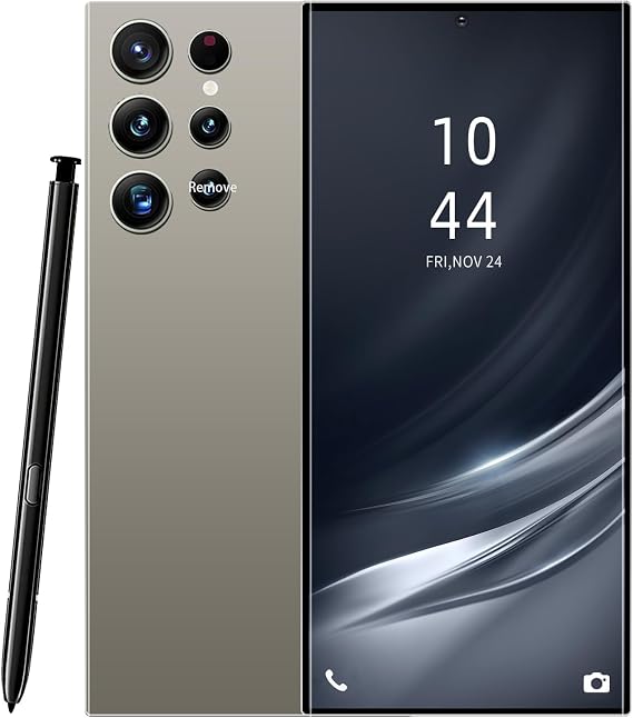 C24U Unlocked Cell Phones,Built in Pen,6.82 HD Screen 8+256GB Smartphone,Android 14 6800mAh Long Battery Life 5G Phone,Dual SIM/Fingerprint Unlock/Face ID.(Grey)