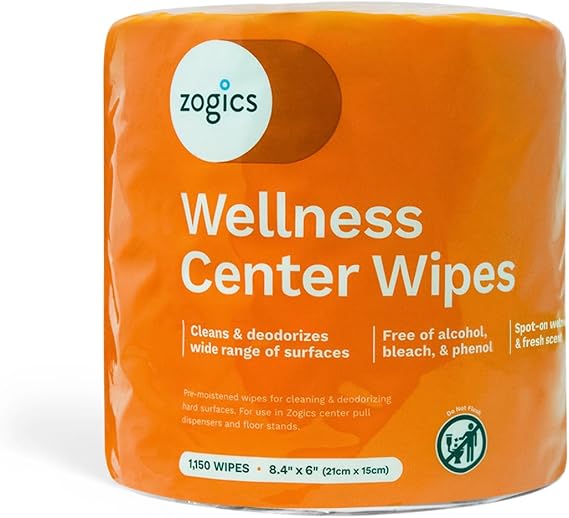 Zogics Wellness Center Cleaning Wipes, 1 Roll, 1,150 Count