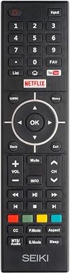OEM Replacement Remote Control for Seiki SC-2258-1 for Seiki Smart LCDLED HDTV SC-40FK700N SC-55UK700N