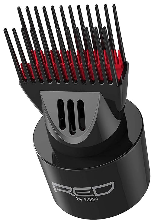 Red by Kiss Detangling Blow Dryer Hair Styling Pik, Double Layer Pik Attachment for Smooth, Frizz-Free Hair, Compatible with Most Hair Dryers, Wigs, Weaves & Natural Hair