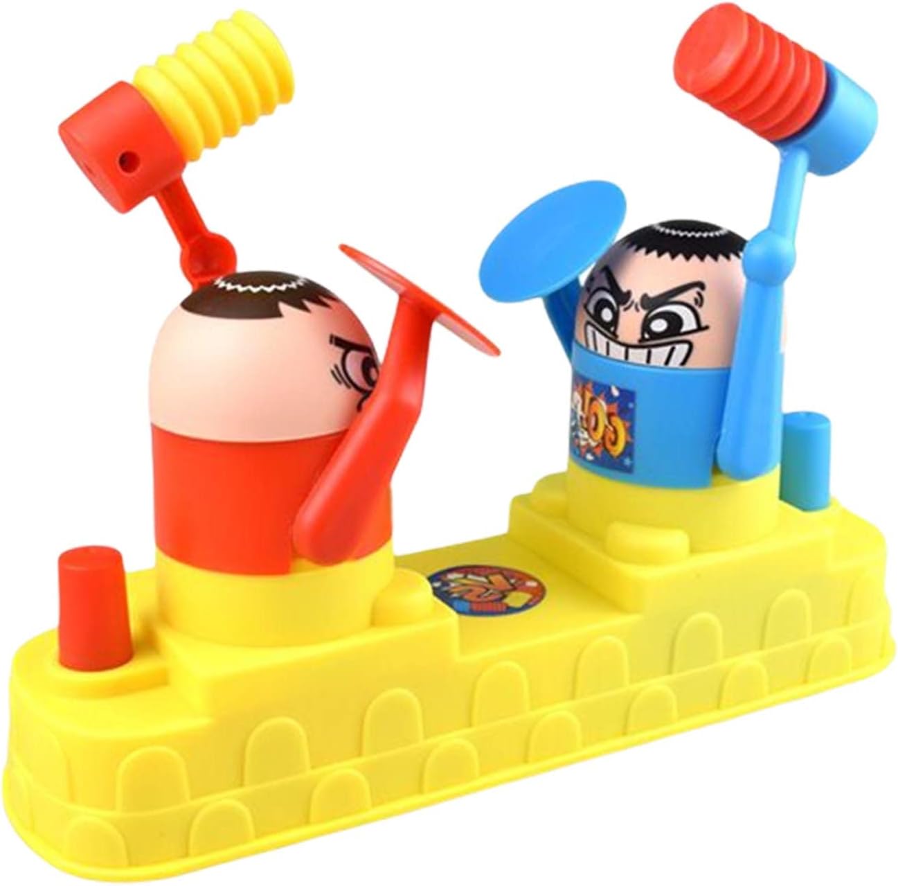 Broadfighting Toys | Bright Color Fight Toys - Boxing Games Wrestling Battle Bot Party Board Games One Touch Control Soft Hammer Table Games for Kids