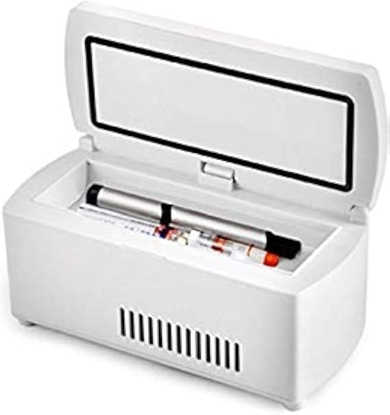 Portable Insulin Cooler Refrigerated Box LCD Display Insulin Cooler Case Reefer Car Small Refrigerator Mini Cold Boxes Portable Drug Reefer Mini Drug Constant Temperature Refrigerator