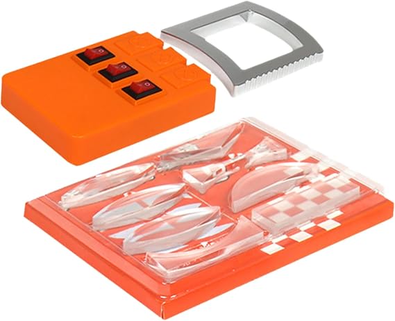 SOLUSTRE 1 Set Optical Experiment Kit, Physical Optics Kit, Optical Prism, Optical, Lab Lens Kit, 3 Light Source Devices, Refractometer, Science Classroom Optics Kit, Physical Optics Experiment,