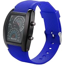 Watches for Men Men's Fashion Dial Speedometer Watch Car LED Sports Meter Light Men's Watch