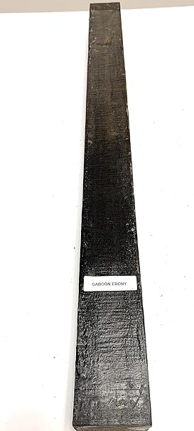 Beautiful Ebony Gaboon Wood: (2" x 2" x 24") Gabon Ebony Lumber