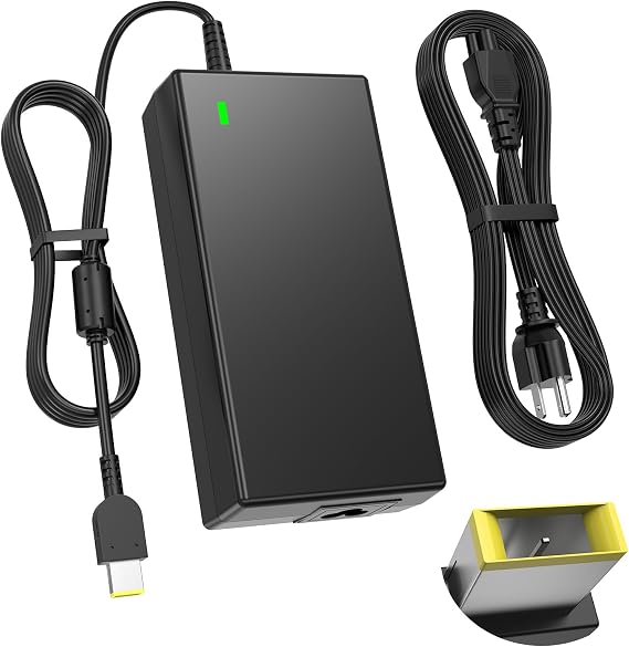 Fancy Buying 170W Compatible with Lenovo Loq Laptop Charger - Yellow Slim Tip Power Adapter Short-Circuit Protection