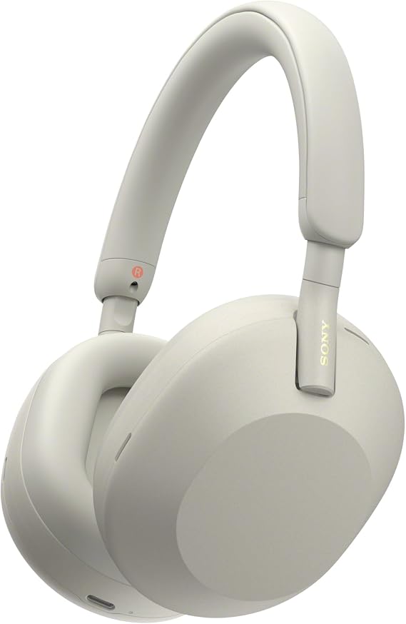 Sony WH-1000XM5 Premium Noise Cancelling Wireless Headphones, Silver