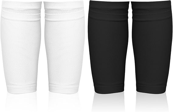 Soccer Shin Guard Sleeves Youth,Soft Breathable Soccer Shin Pad Holder Sleeve Socks,Protective Leg Guard Covers with Pocket for Adults,Football