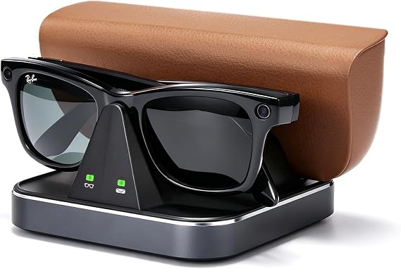 CoBak Magnetic 2-in-1 Charging Dock for Meta Ray-Ban Glasses (Gen 1 2)