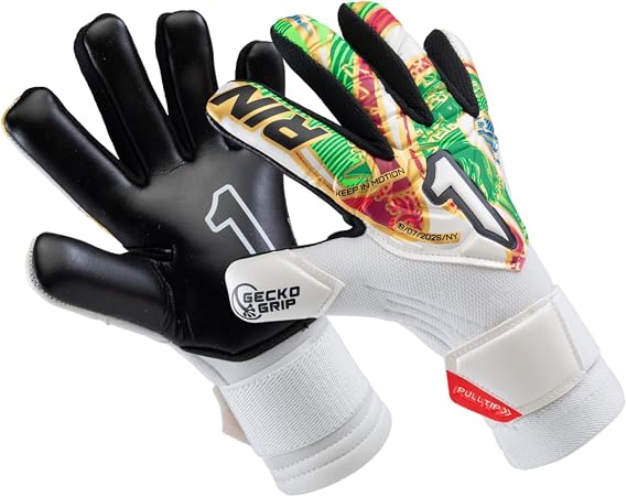 Rinat Asimetrik Special Edition Training-Turf Goalkeeper Gloves Gecko-Grip Durable Palm Latex | Negative Cut | Impact-Absorbing | Elastic Wristband | Breathable & Durable