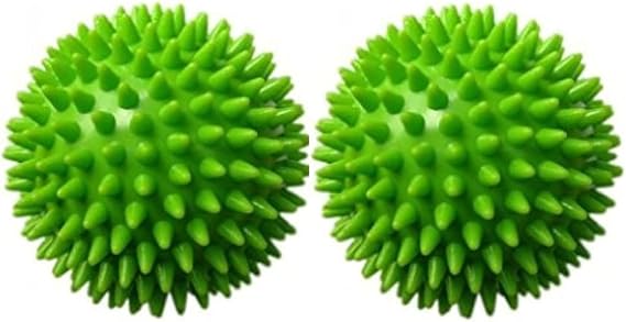 Therapist's Choice Pack of 2 Soft Spiky Massage Balls, Stress Reflexology, Porcupine Sensory Ball Set