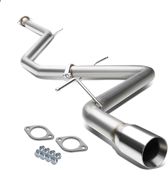 Cat Back Exhaust System for 2016 SCION iM / 2017 TOYOTA COROLLA iM | with 3" Outlet Round Double Walled Muffler Tip Stainless Steel for Rust-Resistant and Durable