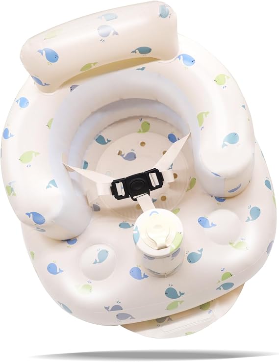 AirSwim Inflatable Baby Seat, Inflatable Baby Chair with 3-Point Harness