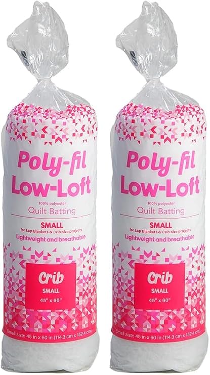 Fairfield Poly-Fil Low-Loft Batting Crib 45" X 60" (Pack of 2)