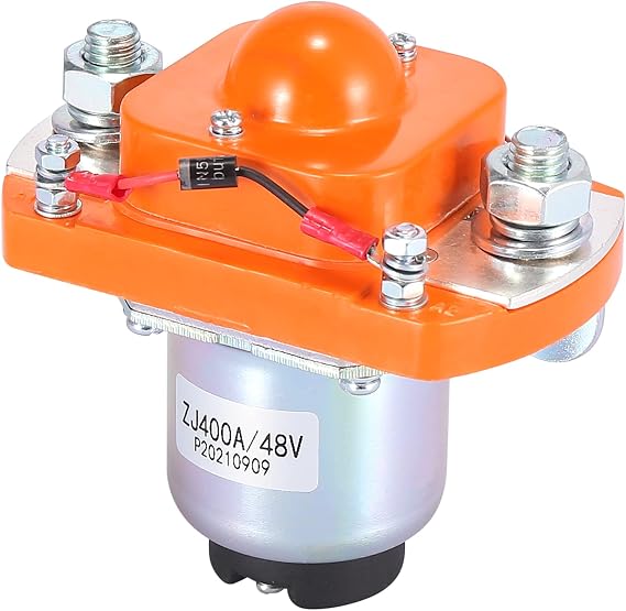 X AUTOHAUX MZJ-400A Main Contactor Solenoid Metal Plastic for Golf Cart 48 Volt 400A Solenoids Replacement