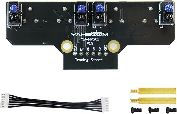 Yahboom STM32 Balancing Car 4-Way Line Patrol Module,Lidar Ranging,Handle Control,K210 Vision Module Accessories (Not Include Robots)