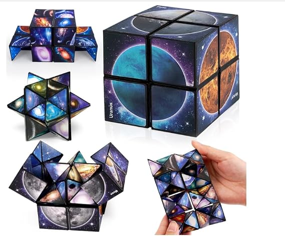 2 in 1 Star Sky Infinity Cube Set,Fidget Toys for Kids Magic Cube Stress