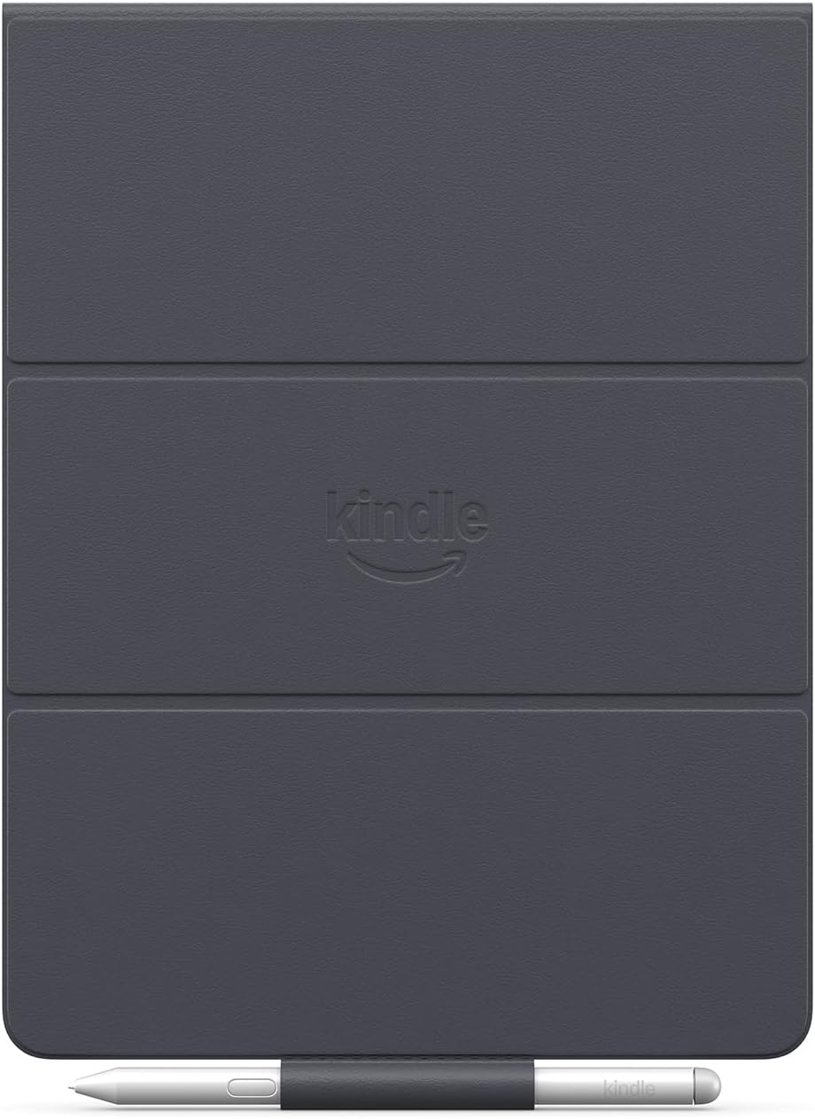 New Amazon Kindle Scribe Folio Cover with Magnetic Attachment, Designed with Sustainability in Mind, Functional & Protective Case - Plant-based Cover