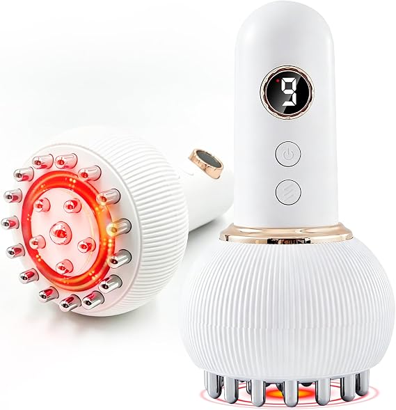 Lymphatic Drainage Massager & Anti Cellulite Massage Tool, Helps Reduce Stretch Marks & Cellulite, for Legs, Arms & Belly, Body Sculpting Machine with Light, Heat & Vibration-G08