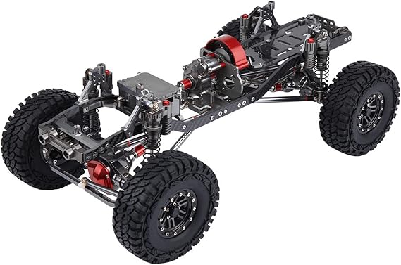 Axial Frame Kit Rc Tires 502517 Aluminum Alloy Carbon Fiber Rc Car Frame Kit W Tires 313mm Wheelbase Set for Axial Scx10