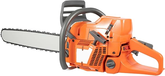72CC Gas Chainsaw with 24 inch Guide Bar, 2-Stroke Gasoline Powered Chain Saw, 3.9KW Handheld Gas-Powered Chain Saws Single Cylinder Chainsaws for Wood Cutting and Tree Trimming
