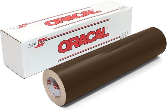 Oracal 651 Glossy Vinyl Roll 12 Inches by 150 Feet - Brown