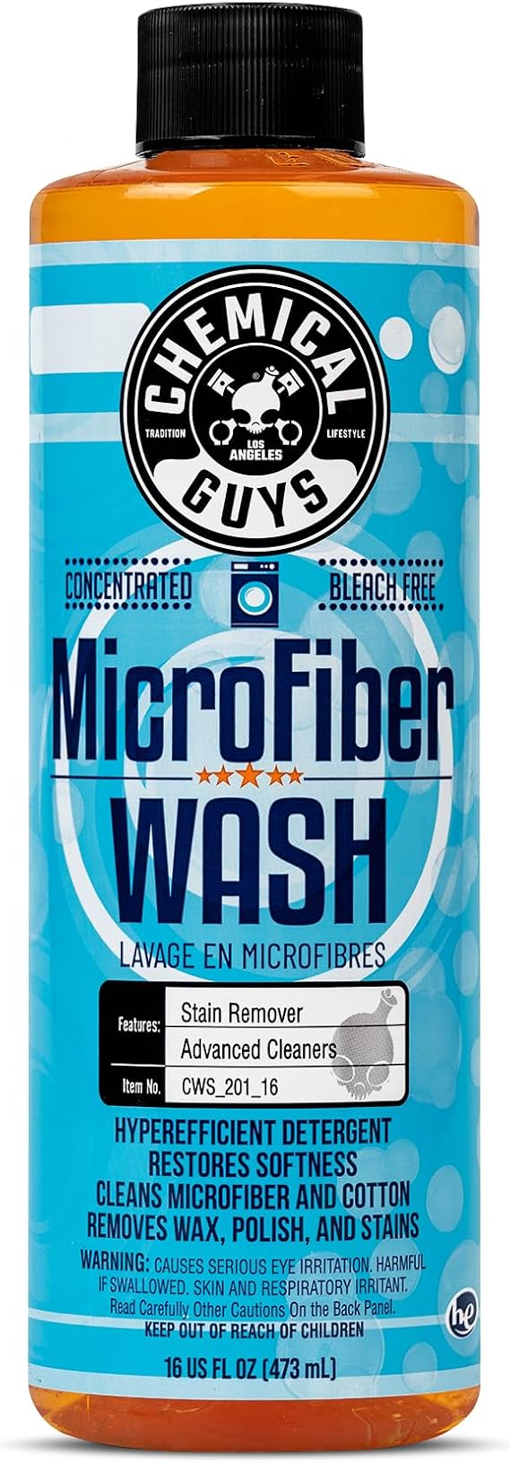 Chemical Guys Microfiber Wash & Towel Detergent, Deep Cleans, 16 oz