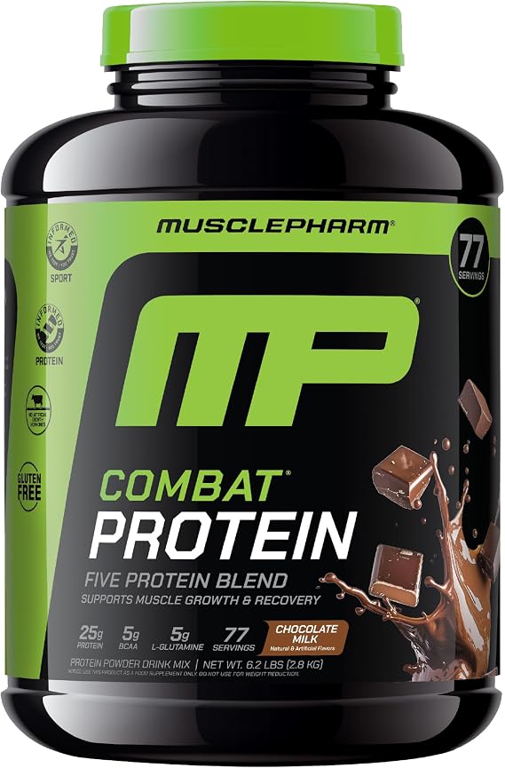 Muscle Pharm Combat Protein Powder | Chocolate Milk - 6.2 lb
