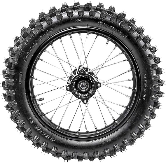 90/100-14 Rear Wheel Tire and Rim Inner Tube with 15mm Bearing Assembly For Dirt Pit Bike