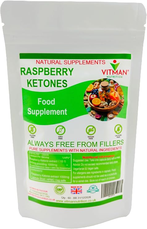 Raspberry Ketones - High Strength - Weight Management Supplement - 90 Capsules - Natural Slimming & Diet Energy Booster