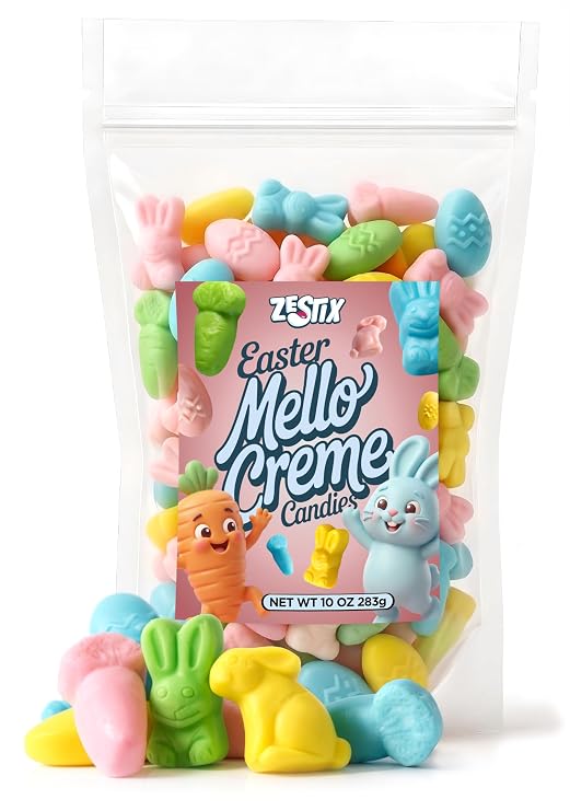 Easter Mello Creme Mix 10oz Bag Spring Assorted Pastel Easter Candy, Perfect for Egg Hunts, Easter Baskets, Candy Bowls & Seasonal Holiday Gatherings