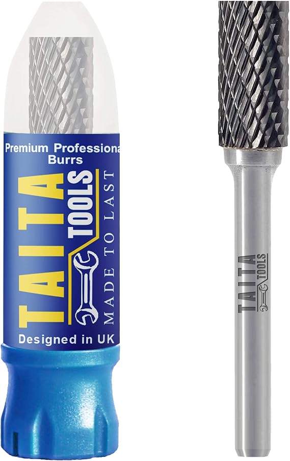 SA-3 Cylindrical Double-Cut Carbide Burr, 1/4 in Shank, 1 Pack