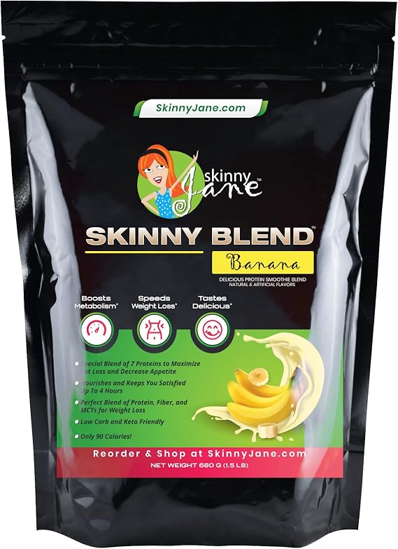 Skinny Blend Protein Powder Shake for Women, Creamy Banana, 680g