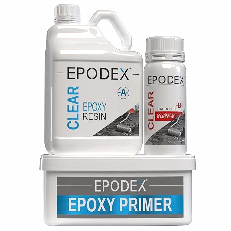 EPODEX Table Top Epoxy Resin, Metallic-Bronze Brown & DEEP Black - 1.05gal
